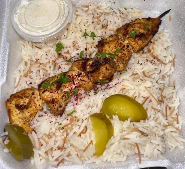 Chicken Kabob Lunch Special.